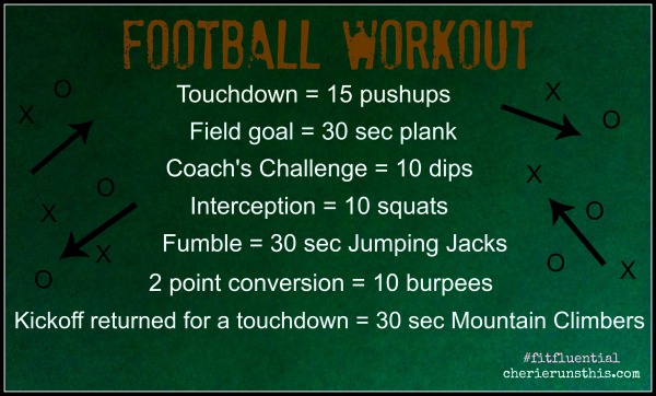 football drinking game but exercise instead